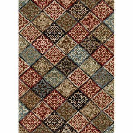 MAYBERRY RUG 5 ft. 3 in. x 7 ft. 3 in. City Mosaic Area Rug, Multi Color CT7070 5X8